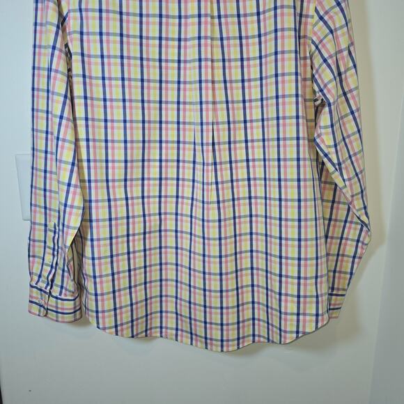 LL Bean Mens Wrinkle Resistant Plaid Long Sleeve Button Down Shirt Size L Reg - Picture 7 of 9
